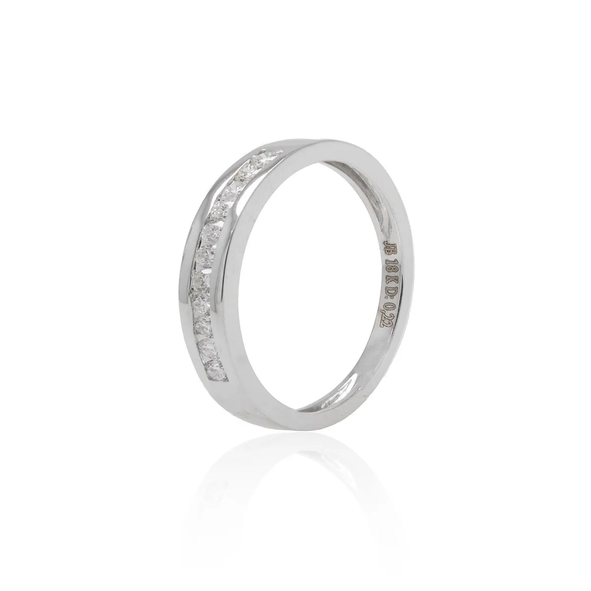 JB JOYAS BARON - Anillo Oro Blanco 18kt Diamantes 22Pts