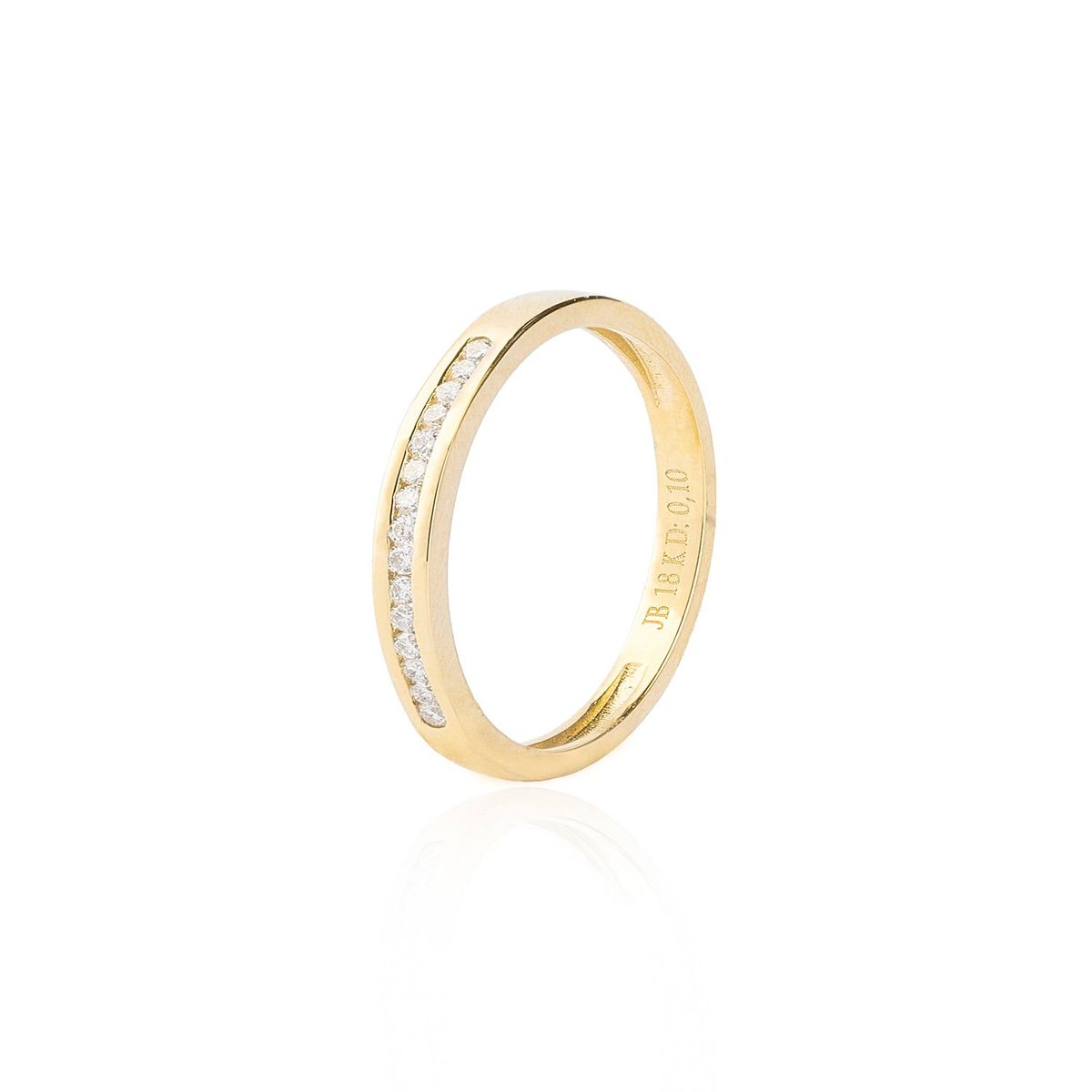 JB JOYAS BARON - Anillo Oro Amarillo 18kt Diamantes 10 Pts Riel