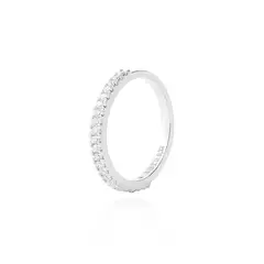 JB JOYAS BARON - Anillo Oro Blanco 18kt Diamantes de 22 Pts Riel