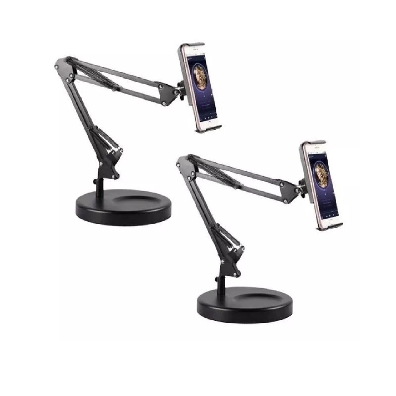 GENERICO - Pack X2 Porta Celular Escritorio Pedestal Soporte De Celular