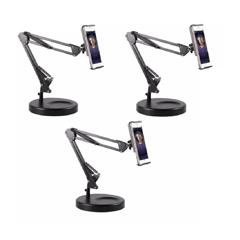 GENERICO - Pack X3 Porta Celular Escritorio Pedestal Soporte De Celular