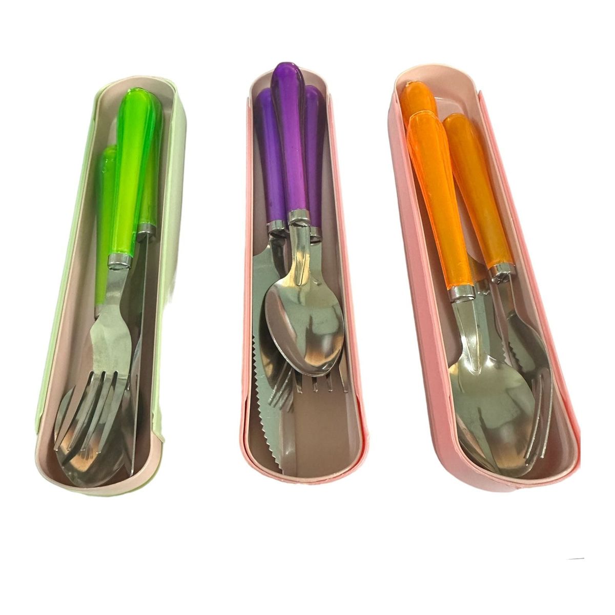 GENERICO - Set Cubiertos Ecológicos Portátil Servicio Viajero Camping