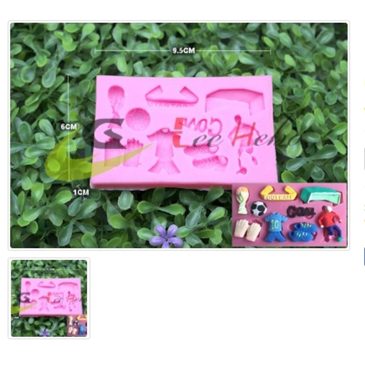 GENERICO - Molde Para Fondant Silicona Forma Figuras De Futbol