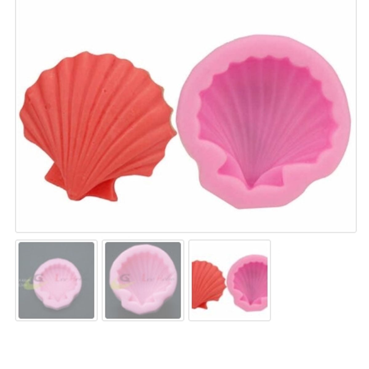 GENERICO - Molde Para Fondant Silicona Forma Concha De Mar