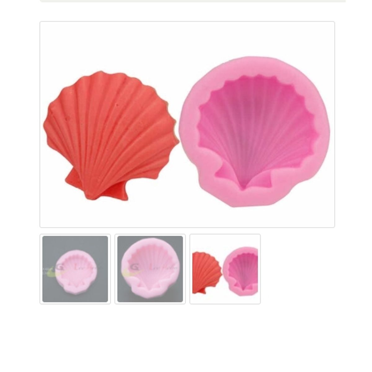 GENERICO - Molde Para Fondant Silicona Forma Concha De Mar