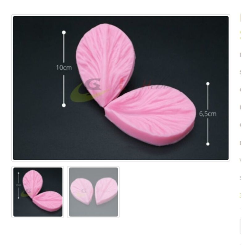 GENERICO - Molde Para Fondant Silicona Forma Nervadura De Hoja_