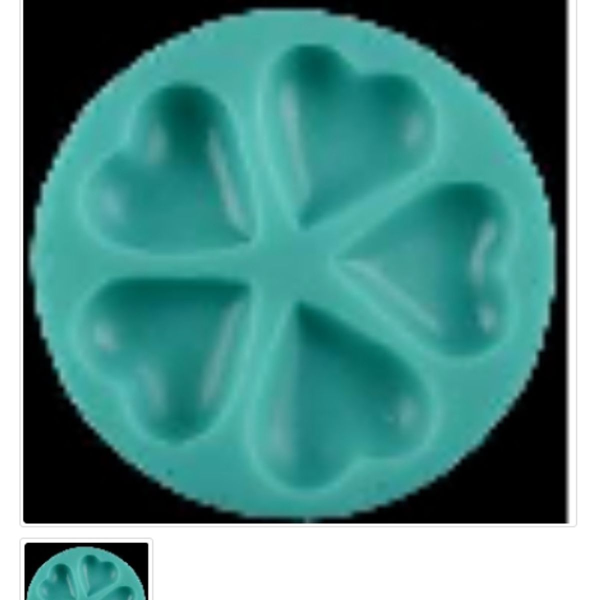 GENERICO - Molde Para Fondant Silicona Forma Corazones 5 Divisiones