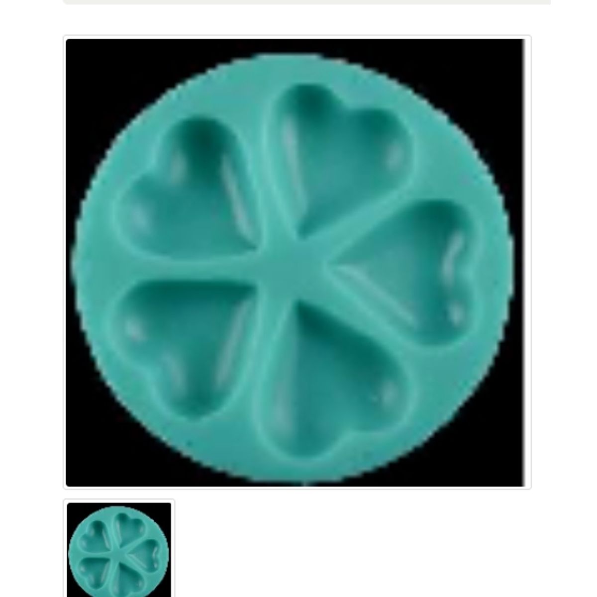 GENERICO - Molde Para Fondant Silicona Forma Corazones 5 Divisiones