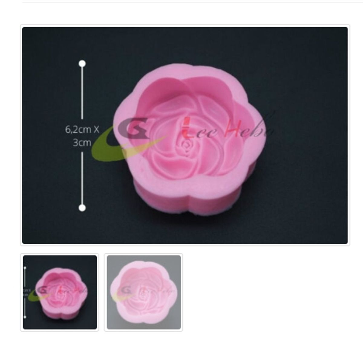 GENERICO - Molde Para Fondant Silicona Forma Flor-Rosa