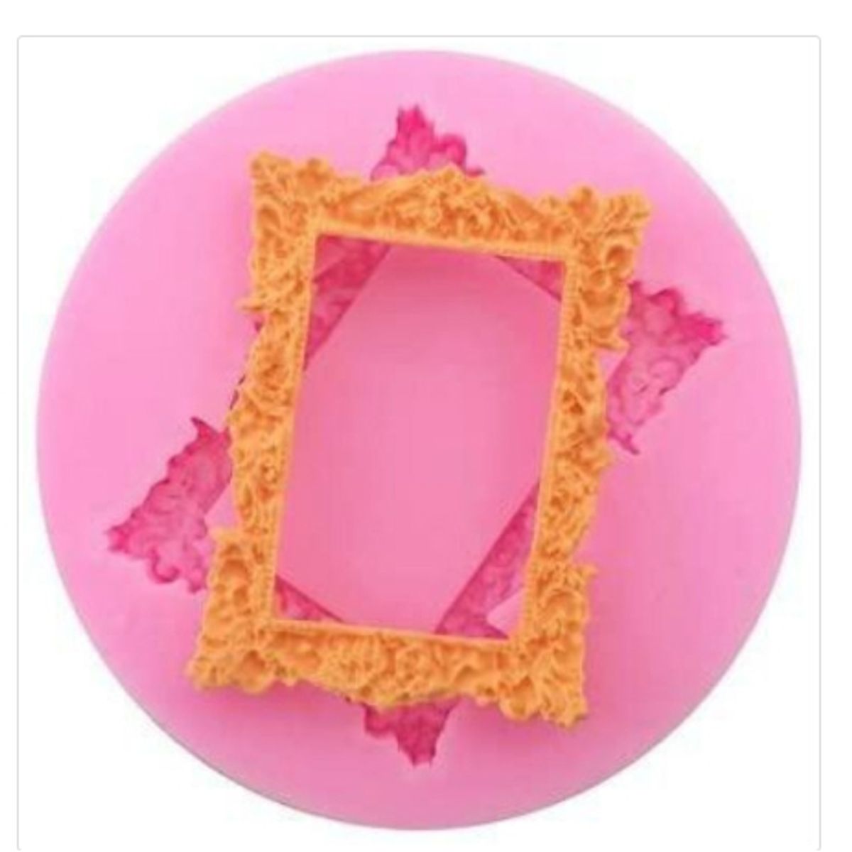 GENERICO - Molde Para Fondant Silicona Forma  Marco De Espejo / Cuadro