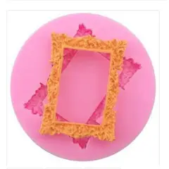 GENERICO - Molde Para Fondant Silicona Forma Marco De Espejo / Cuadro.