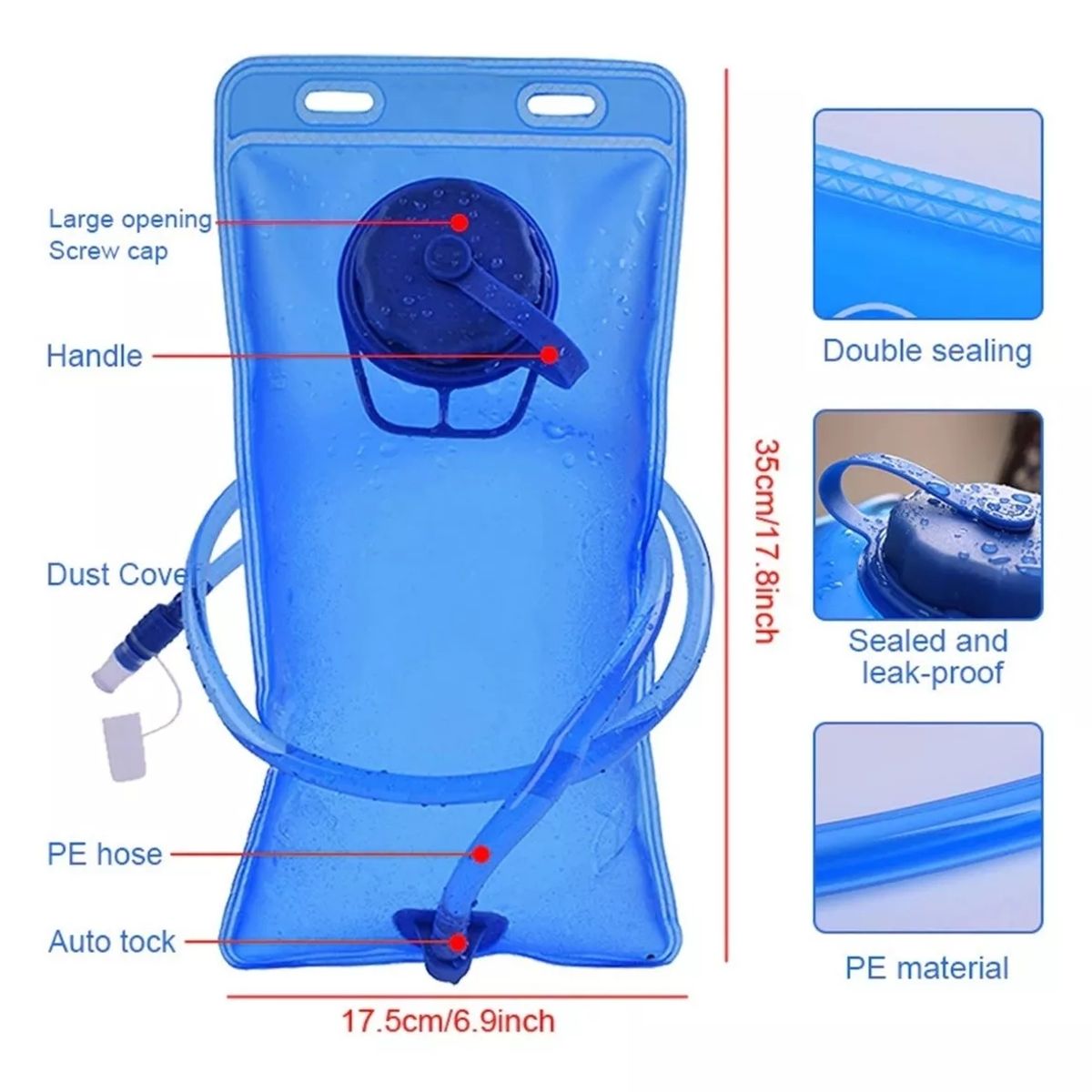 GENERICO - Bolsa Hidratacion Ciclismo Mochila Camelback Trekking 2l