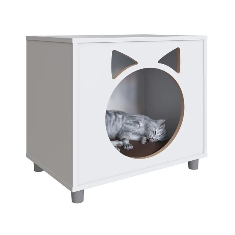 BE DESIGN - VELADOR BLANCO PET PARA GATO CON COJÍN