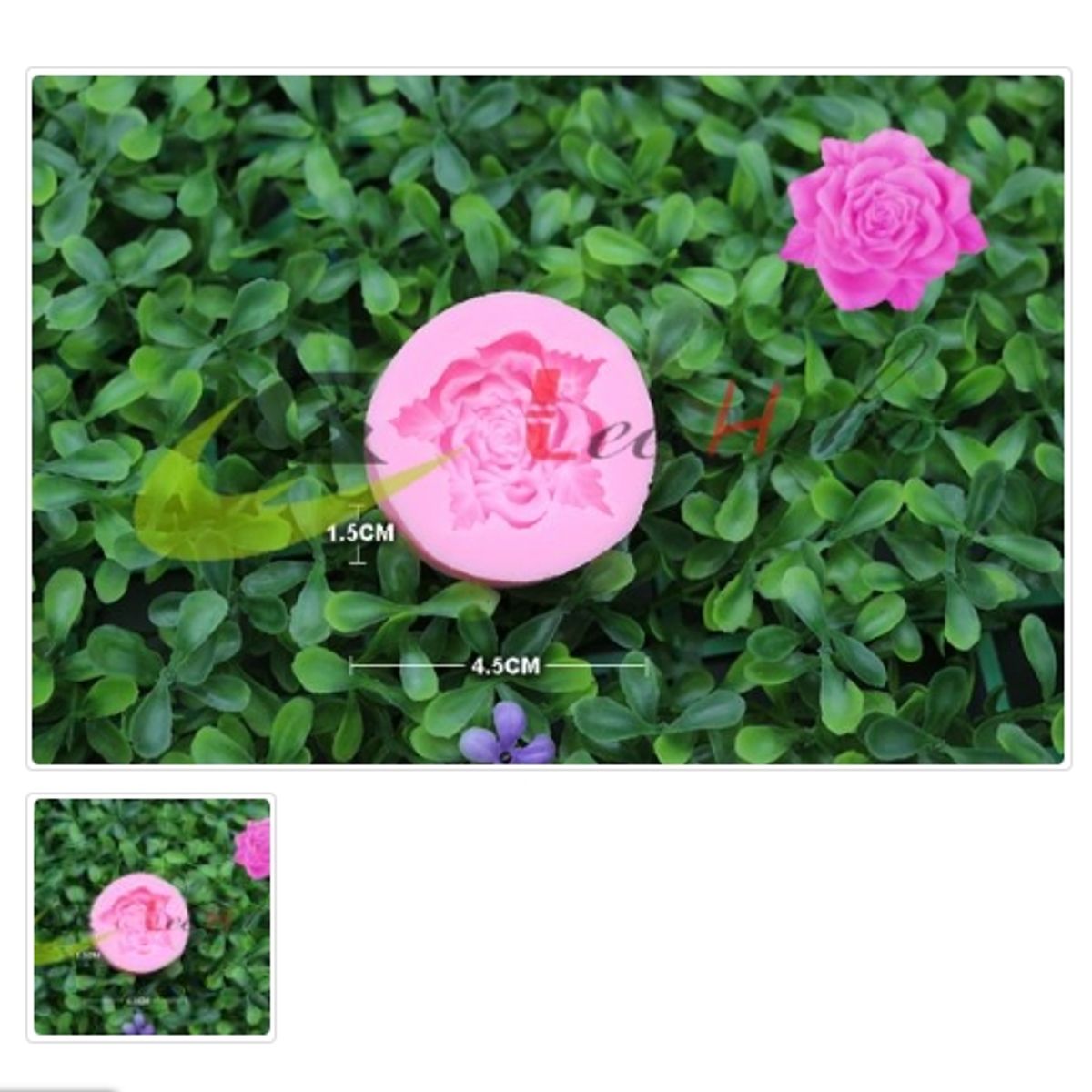 GENERICO - Molde Para Fondant Silicona Forma Rosa Molde
