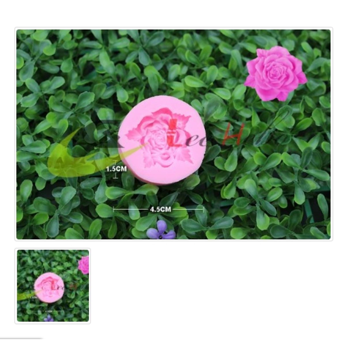 GENERICO - Molde Para Fondant Silicona Forma Rosa Molde