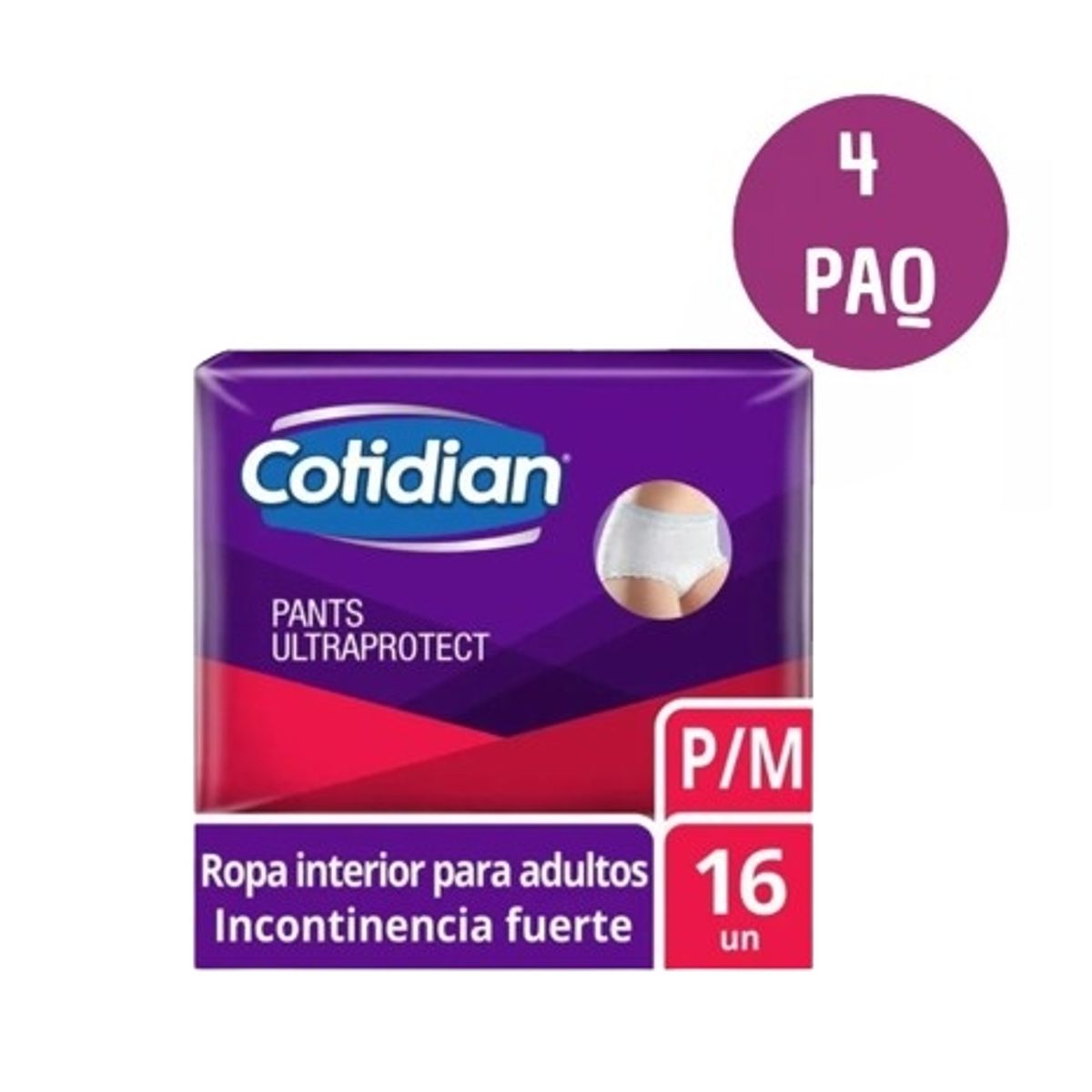GENERICO - Pañal Adulto Cotidian Pants PM X4paq De 16und