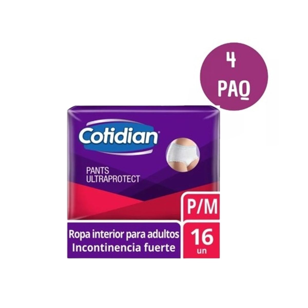 GENERICO - Pañal Adulto Cotidian Pants PM X4paq De 16und