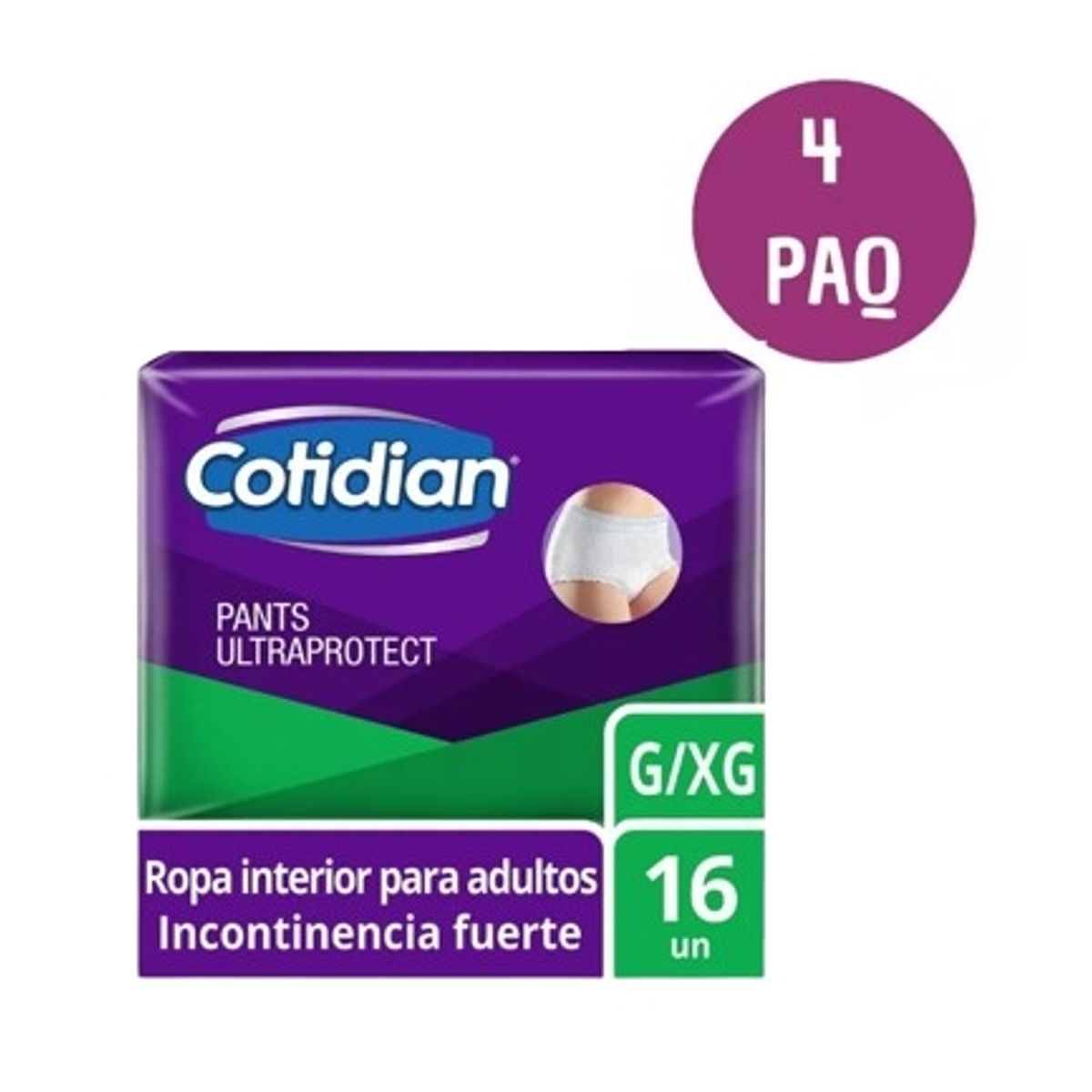 GENERICO - Pañal Adulto Cotidian Pants G-XG X4paq De 16und.