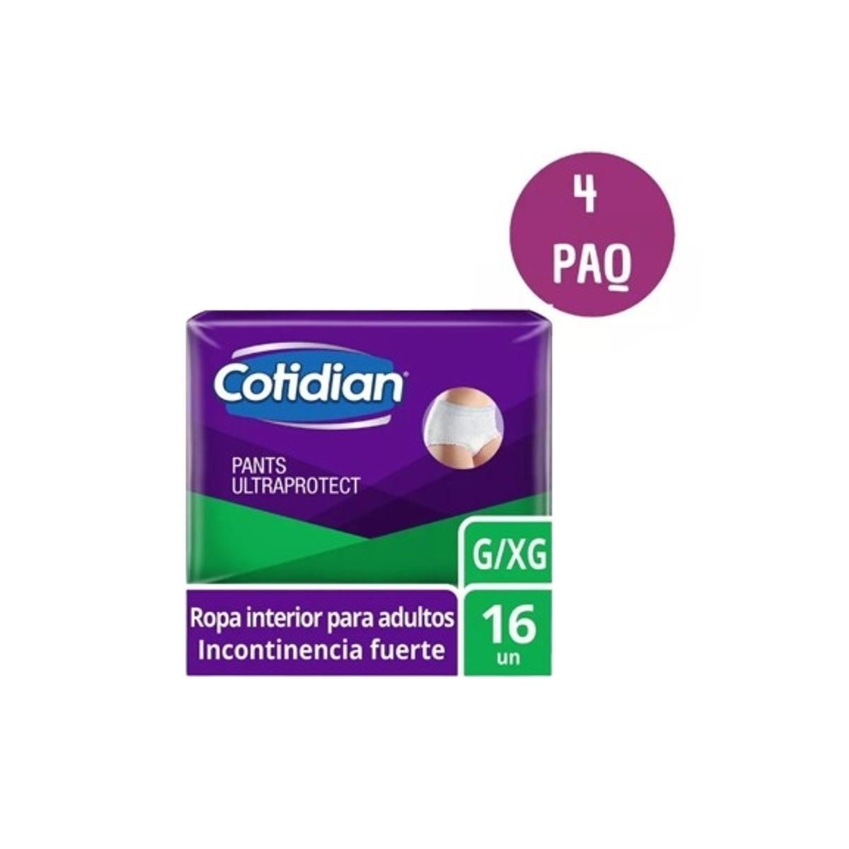 GENERICO - Pañal Adulto Cotidian Pants G-XG X4paq De 16und.