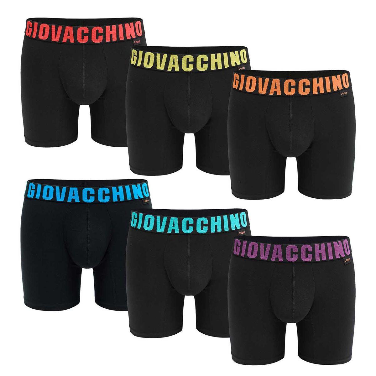 GIOVACCHINO - Pack de 6 Boxer Medio Algodón Hombre