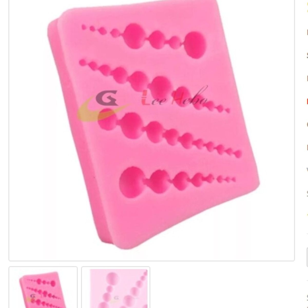 GENERICO - Molde Para Fondant Silicona Forma Perlitas