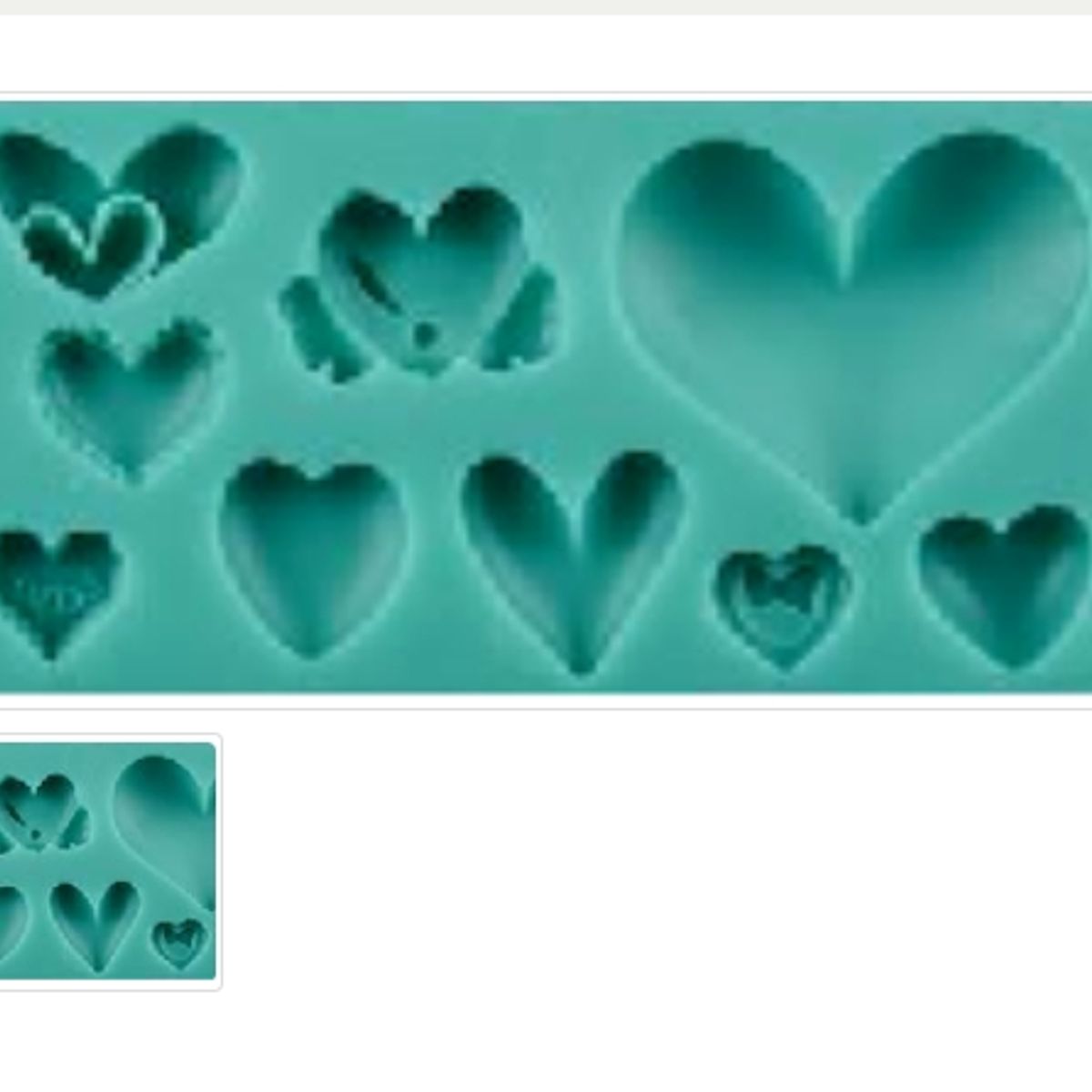 GENERICO - Molde Para Fondant Silicona Forma Mini Corazones