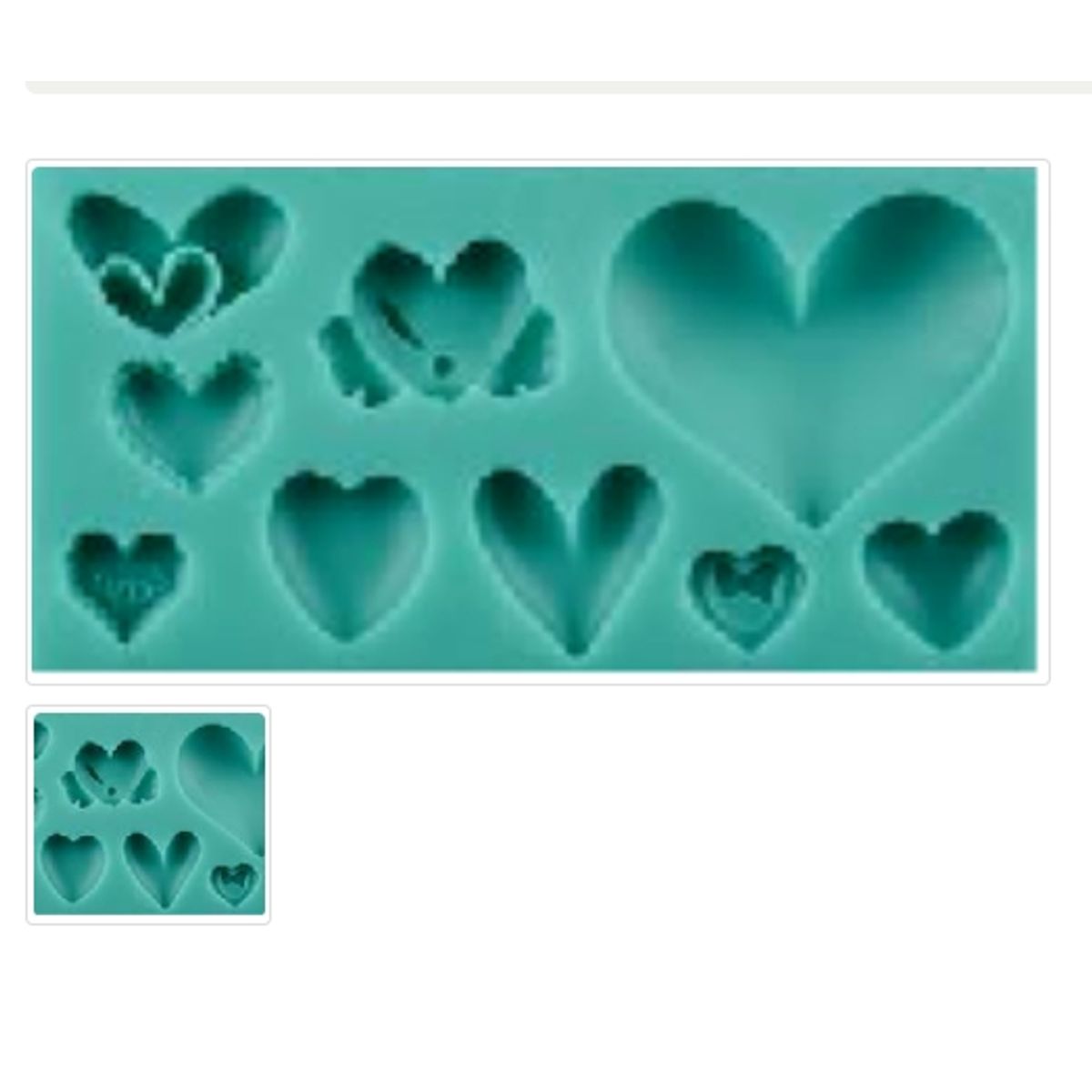 GENERICO - Molde Para Fondant Silicona Forma Mini Corazones