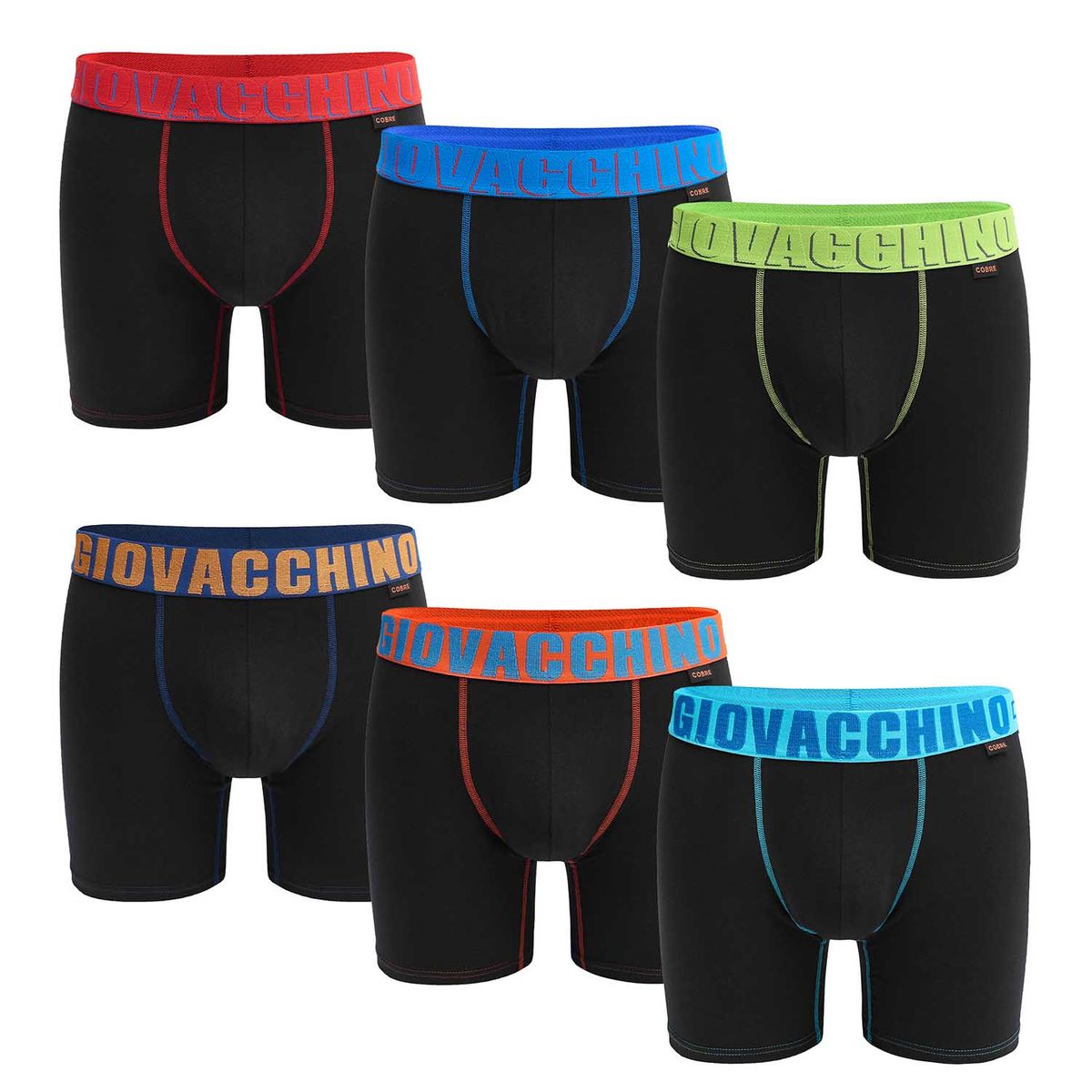 GIOVACCHINO - Pack de 6 Boxer Medio Algodón Hombre