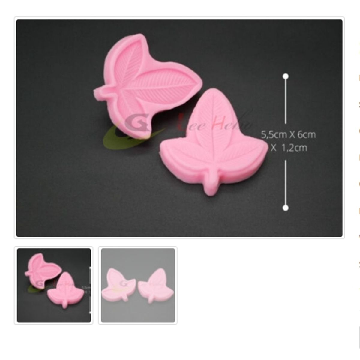 GENERICO - Molde Para Fondant Silicona Forma Nervadura De Hojas