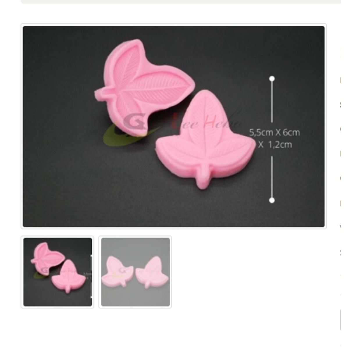 GENERICO - Molde Para Fondant Silicona Forma Nervadura De Hojas