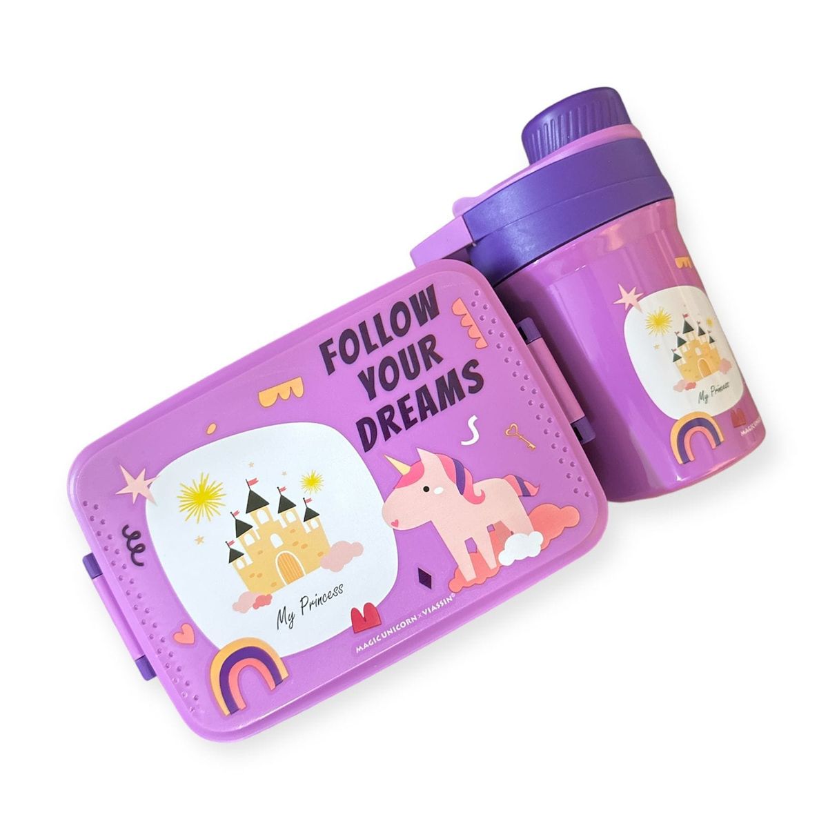 GENERICO - Tapper Fiambrera Hermetico Colacion Lonch Niños Niñas Termo Violeta