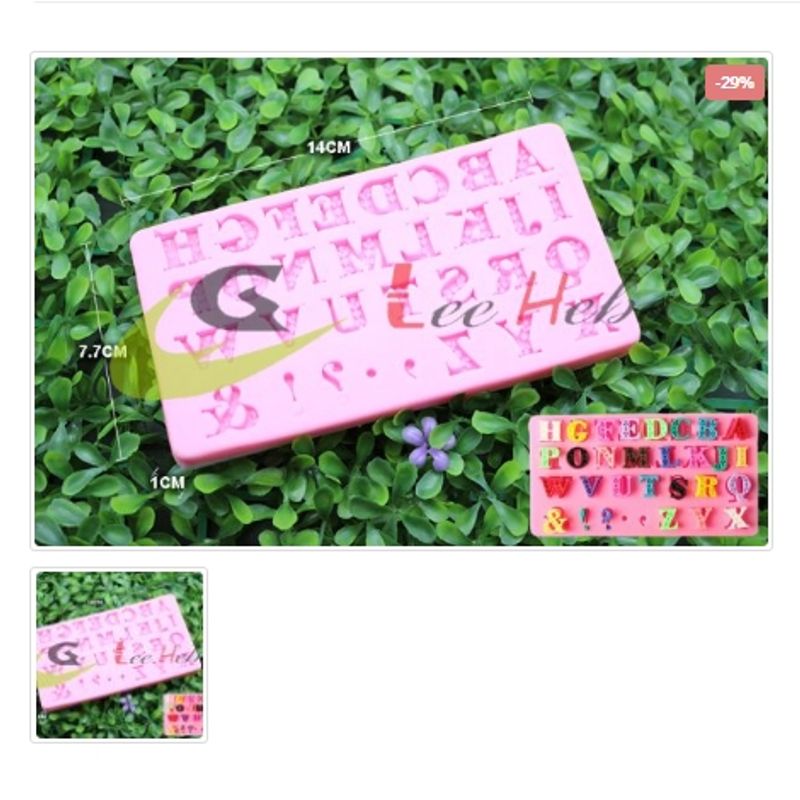 GENERICO - Molde Para Fondant Silicona Letras Y Signos De Puntuacion