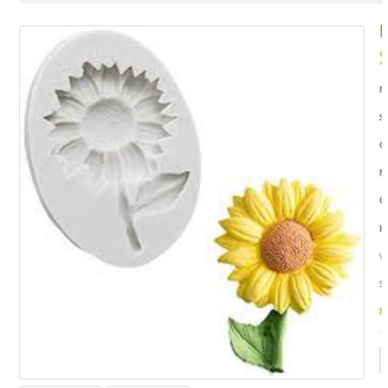 GENERICO - Molde Para Fondant Silicona Forma  Flor / Girasol