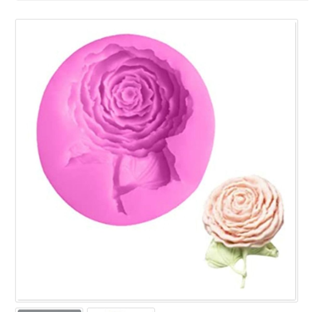 GENERICO - Molde Para Fondant Silicona Forma Flor-Rosa