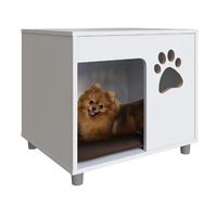 Velador Blanco Pet Para Perro Con Cojín