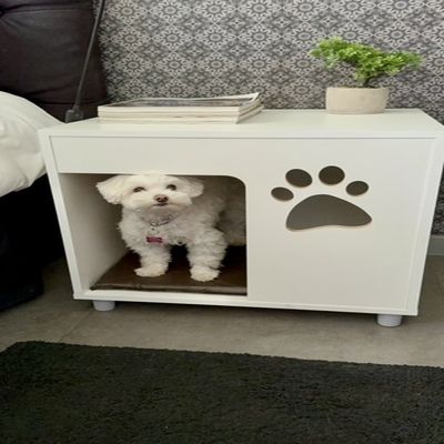 Imagen 2 del producto Velador Blanco Pet Para Perro Con Cojín