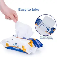 BIOLINE - Toallitas Húmedas Limpieza Gatos Perros.