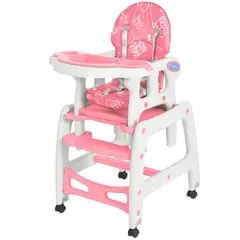 KIDSCOOL - SILLA DE COMER 3 EN 1 ROSADA