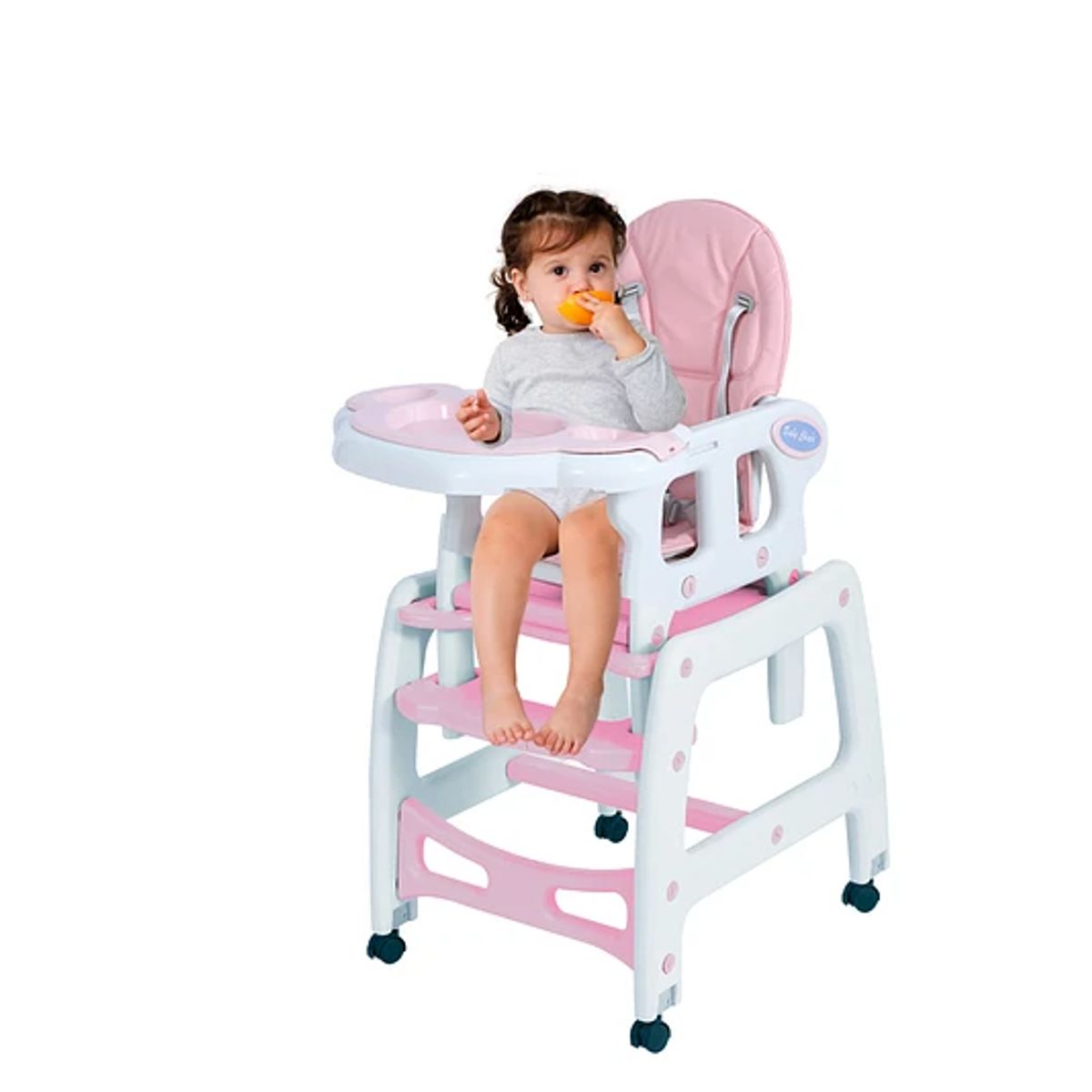 KIDSCOOL - Silla De Comer New 3 En 1 Rosa Claro