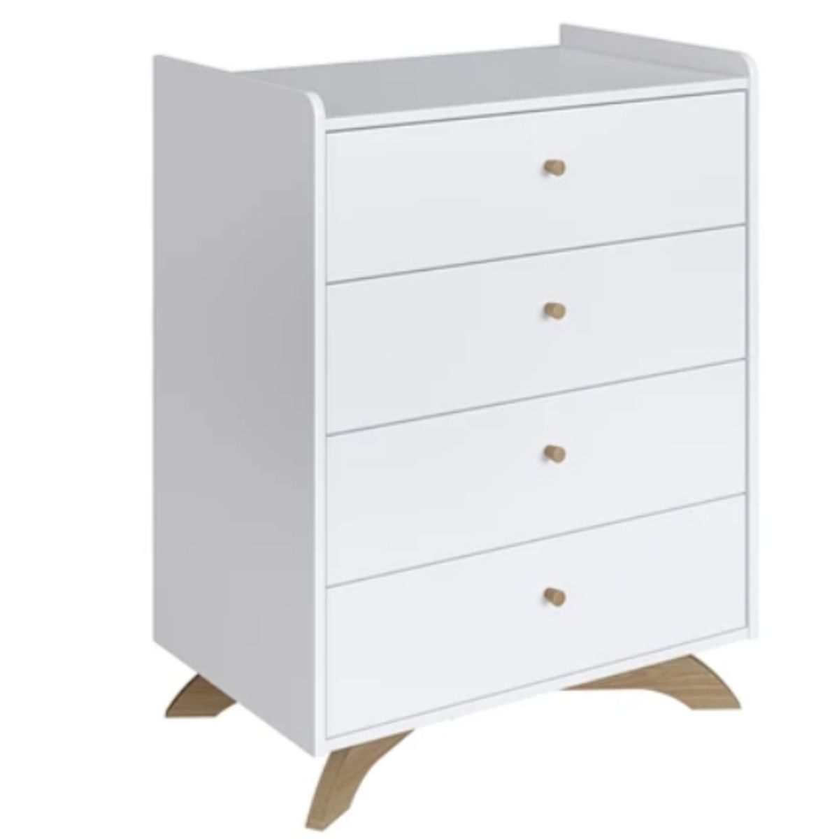 KIDSCOOL - COMODA  BLANCA AFFETO 4 CAJONES