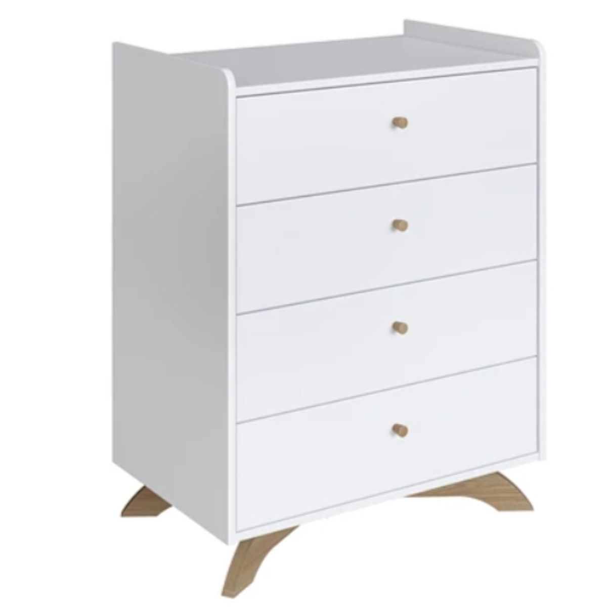 KIDSCOOL - COMODA  BLANCA AFFETO 4 CAJONES