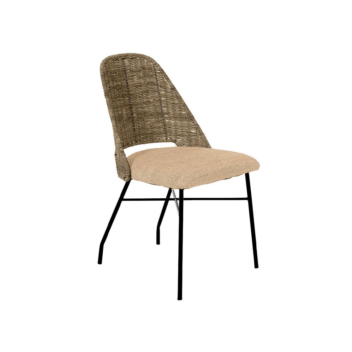 SUR DISEÑO - Silla Maxx Rattan Gris Café Crudo