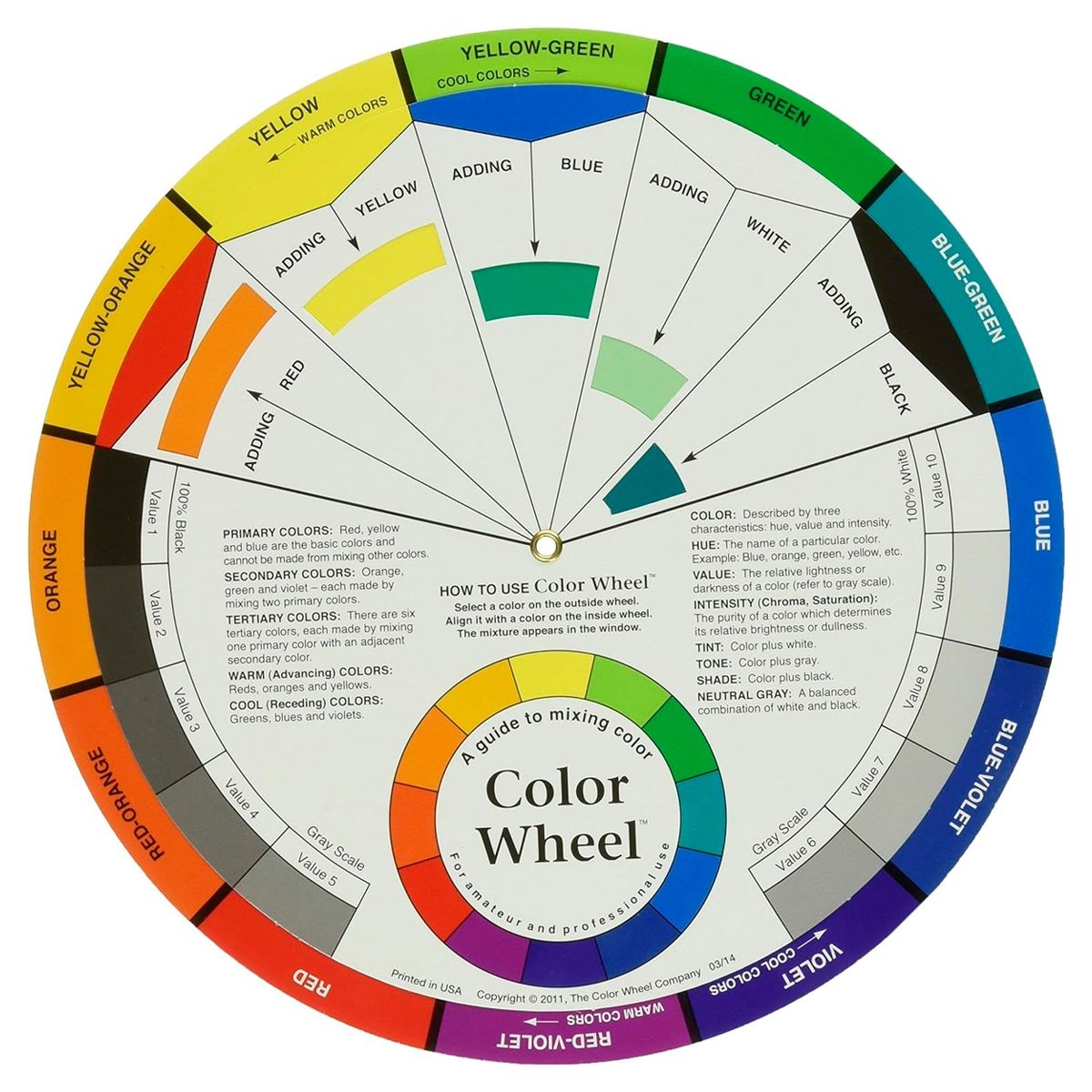 GENERICO - Rueda de Color o Circulo Cromático 24 Cm