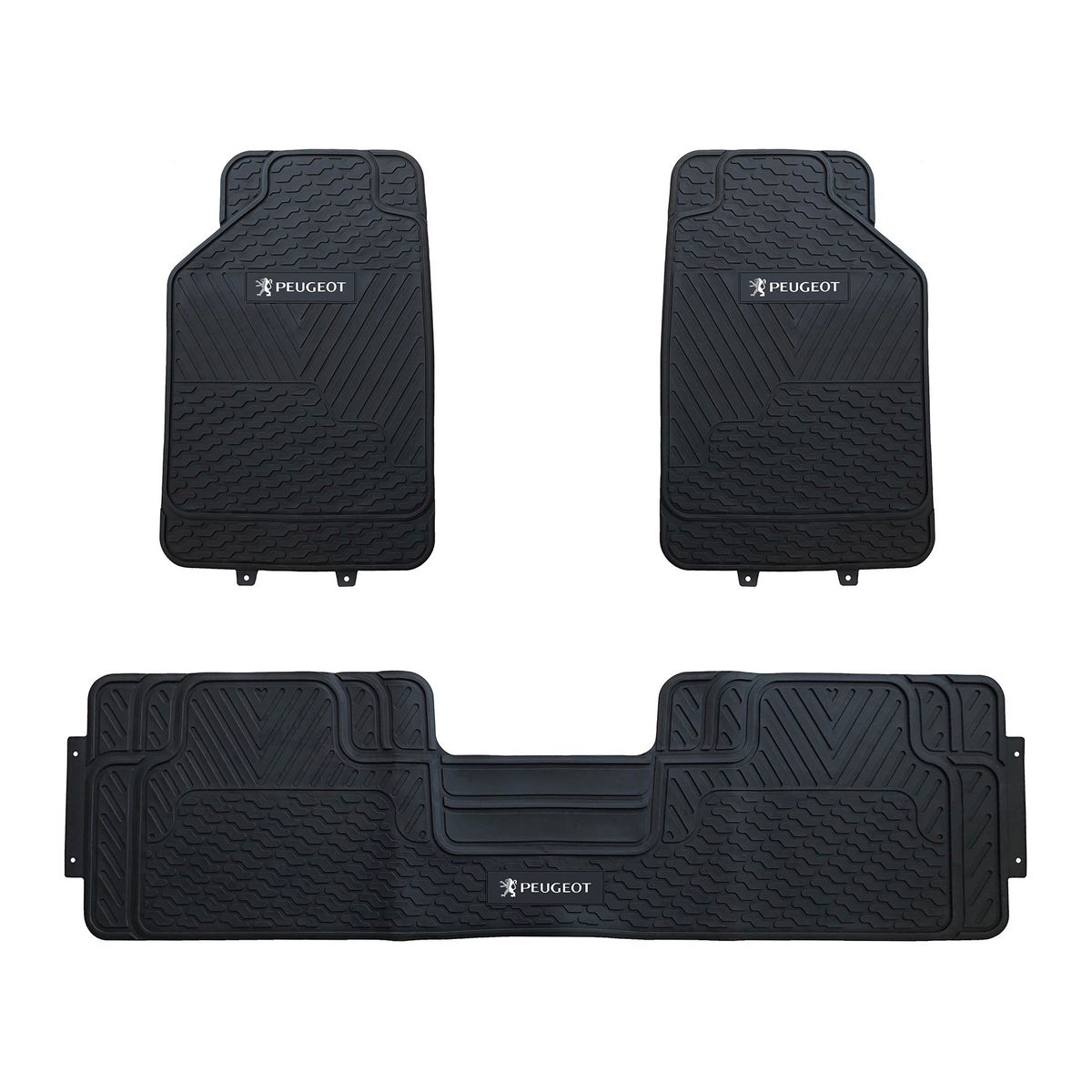 GENERICO - Pisos De Goma 3 Piezas Peugeot Para Vehículos