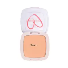 USHAS - Polvo Compacto Esponja Y Espejo Powder Matte 9g T01.