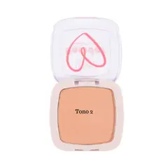 USHAS - Polvo Compacto Esponja Y Espejo Powder Matte 9g T02.