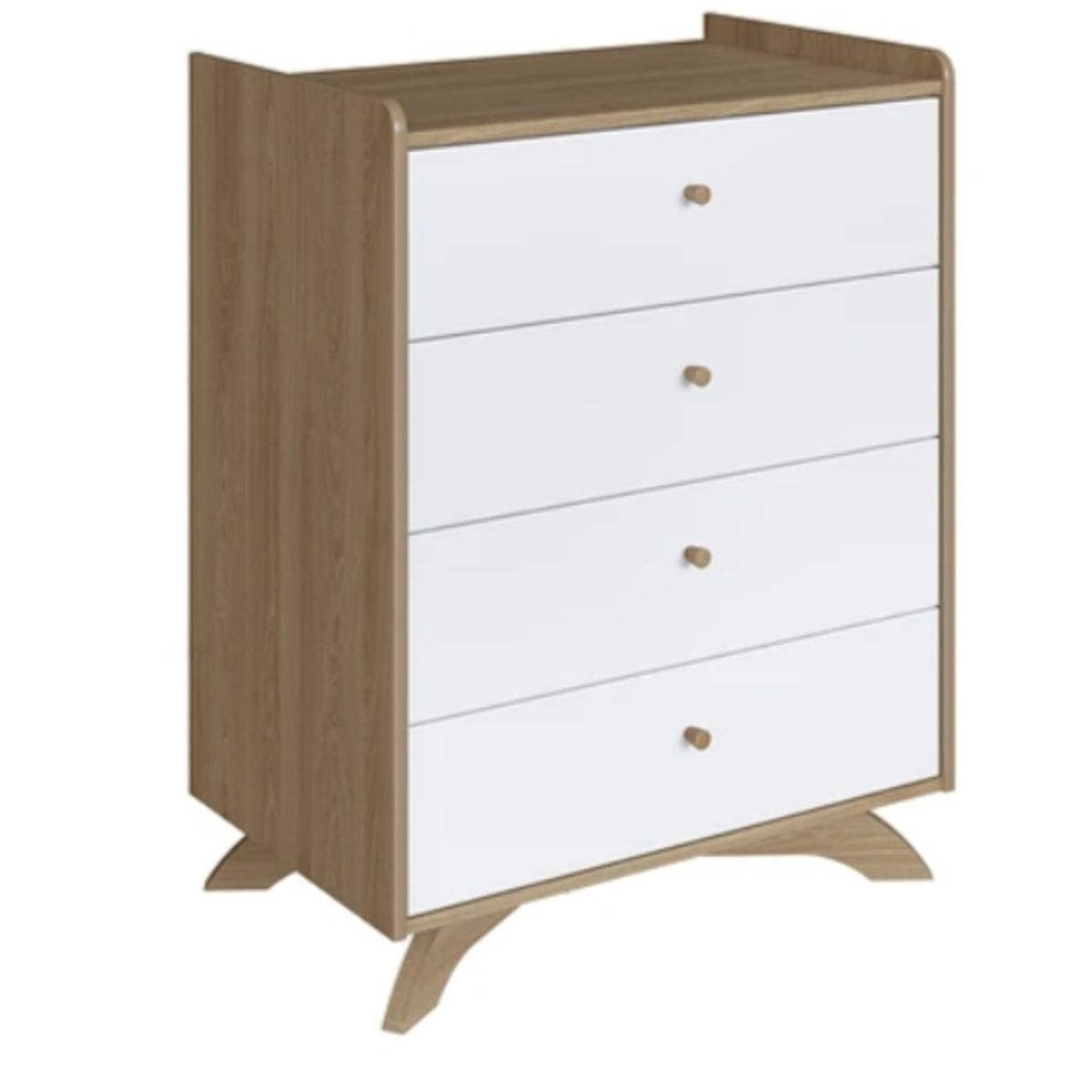 BE DESIGN - COMODA BLANCO MIEL AFFETO 4 CAJONES