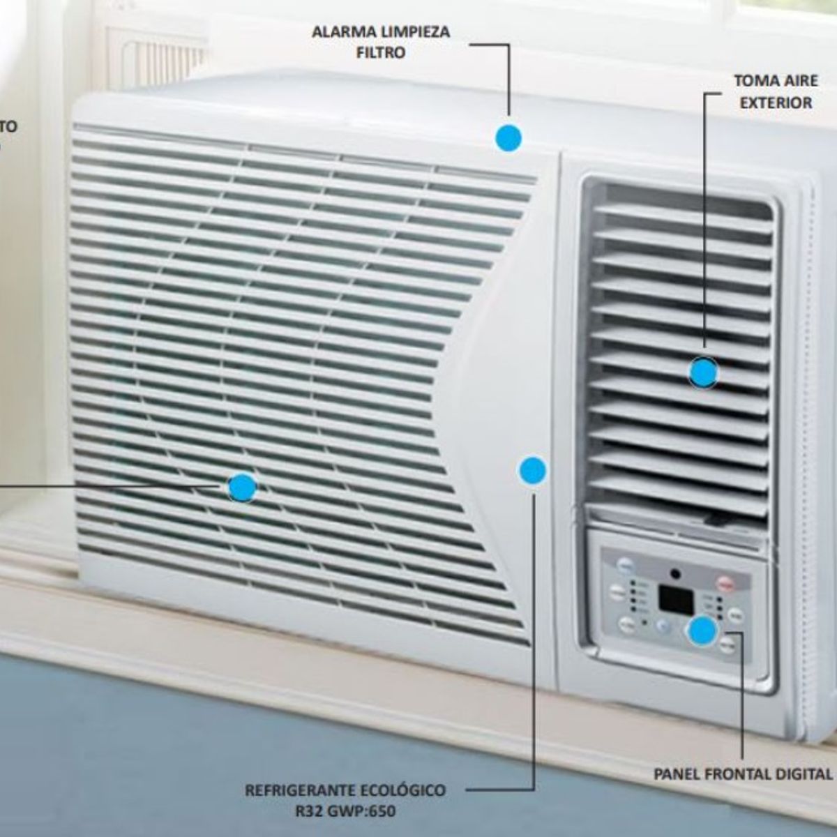 ANWO - AIRE ACONDICIONADO ANWO VENTANA R32 9000 BTU