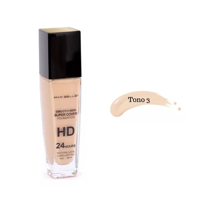MAX BELLE - Base Liquida HD Foundation 24 Hrs Max Belle 30ml T03.