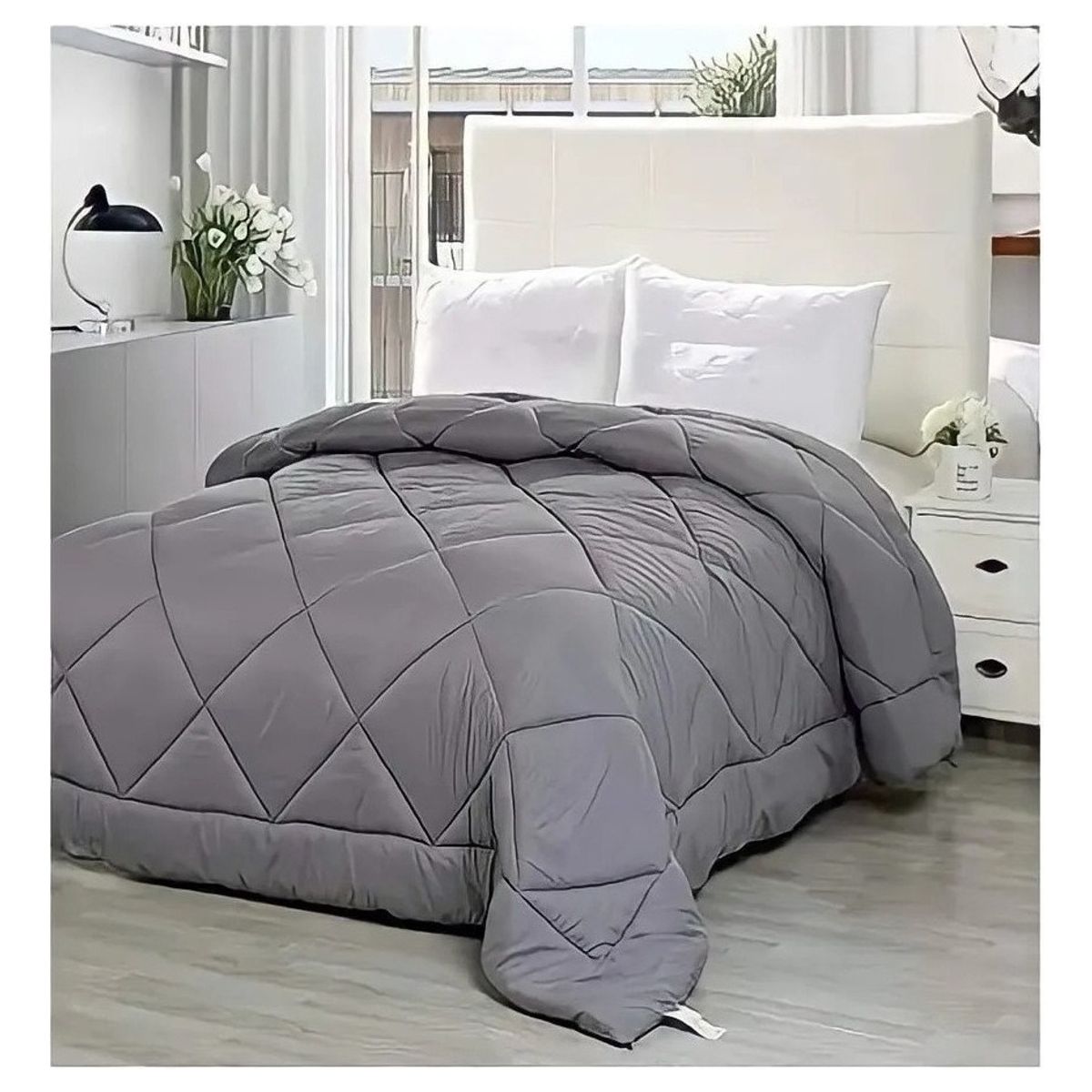 GENERICO - Plumón Edredon Nórdicos De Seda 1.5 Plazas 150*200cm Gris Azulado